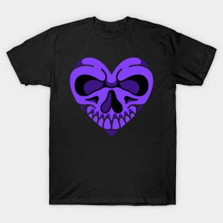 Skull heart purple T-Shirt